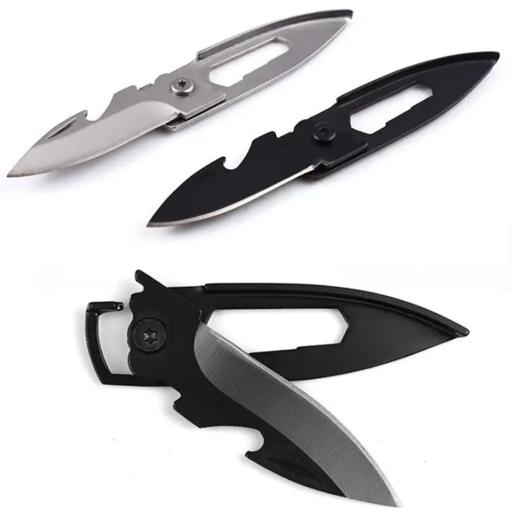 Outdoor Creative Multi Tool Folding Keychain Knife Compact EDC Gear 0
