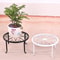 Standing Flower Pot Shelf, Retro Wrought Iron Plant Display Stand for Home & Garden Decoration