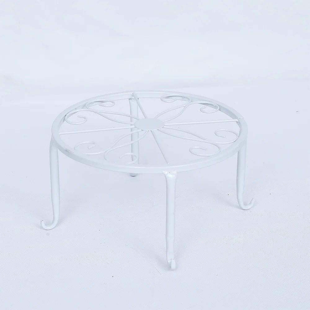 Standing Flower Pot Shelf, Retro Wrought Iron Plant Display Stand for Home & Garden Decoration