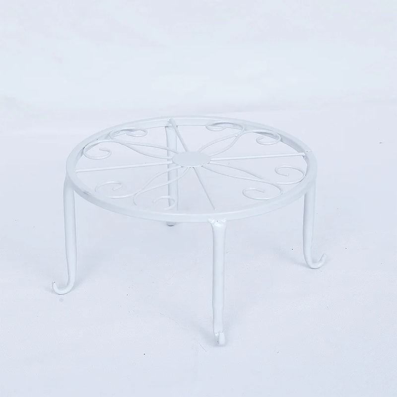 Standing Flower Pot Shelf, Retro Wrought Iron Plant Display Stand for Home & Garden Decoration