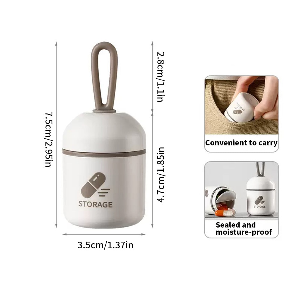 Convenient Mini Medication Box, Moisture Resistant Pill Storage