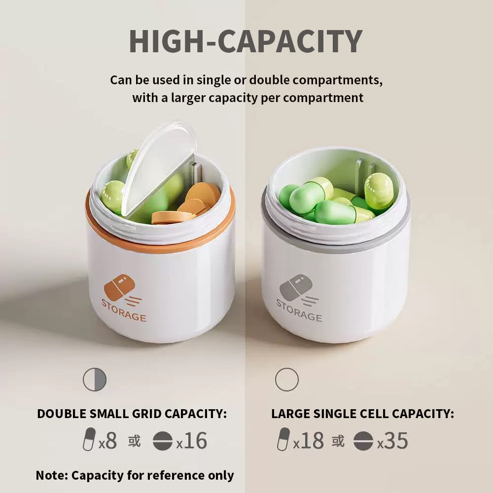 Convenient Mini Medication Box, Moisture Resistant Pill Storage