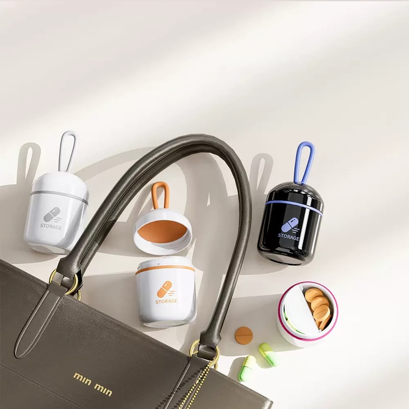 Convenient Mini Medication Box, Moisture Resistant Pill Storage