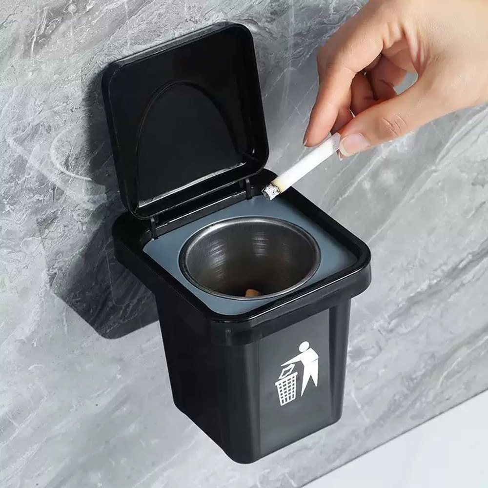 Reusable NonSlip Smoking Ash Tray Creative Wall Mounted Ashtray With HoleFree Design For Home Toile
