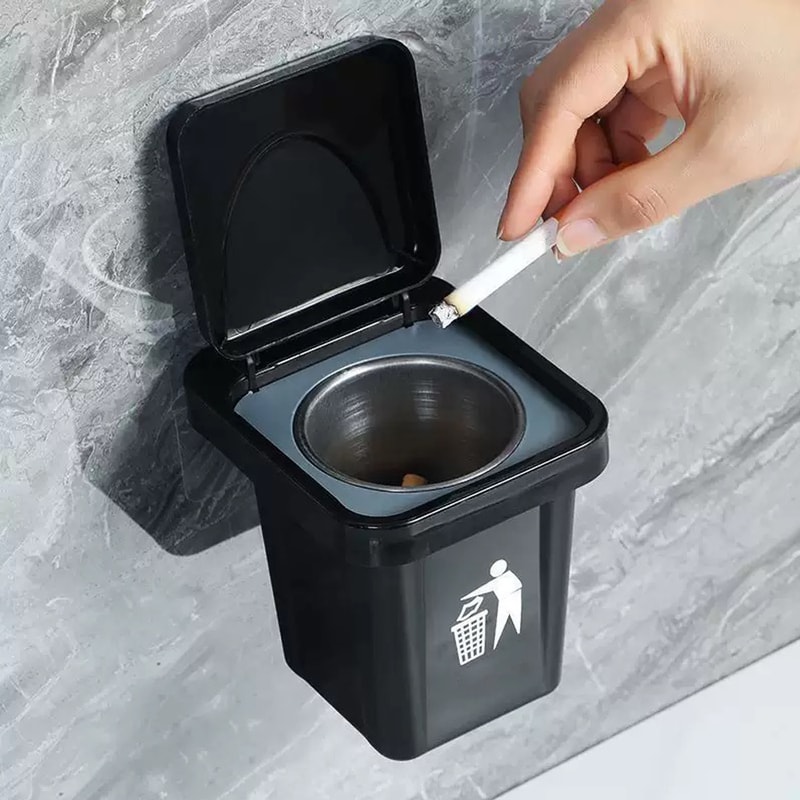Reusable NonSlip Smoking Ash Tray Creative Wall Mounted Ashtray With HoleFree Design For Home Toile