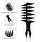 Mens Essential Fishbone Comb Retro Double Sided Hairdressing Comb For Styling 0
