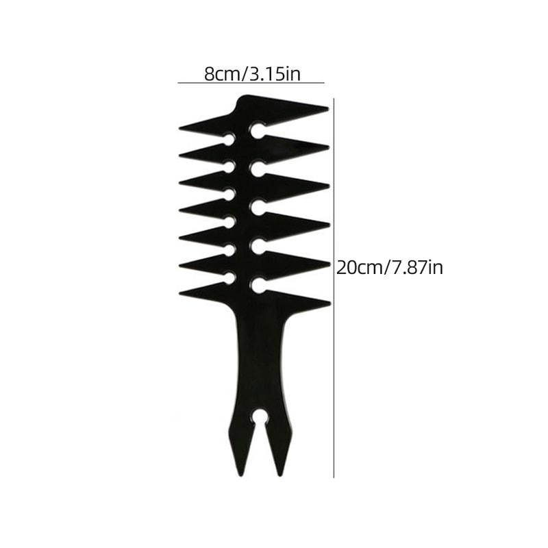 Mens Essential Fishbone Comb Retro Double Sided Hairdressing Comb For Styling 2