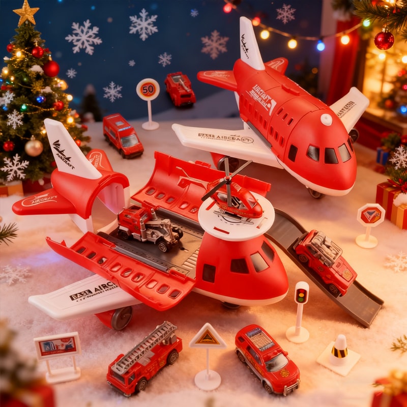 Inertia Plane Model With Storage Transforming Toy For Kids And Adults 0