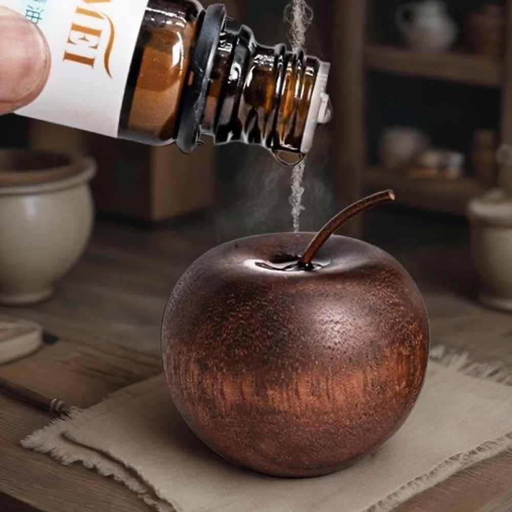 Affordable Apple Shaped Fragrant Wood Set For Home And Car Aromatherapy Essential Oil Ornament Frag 0