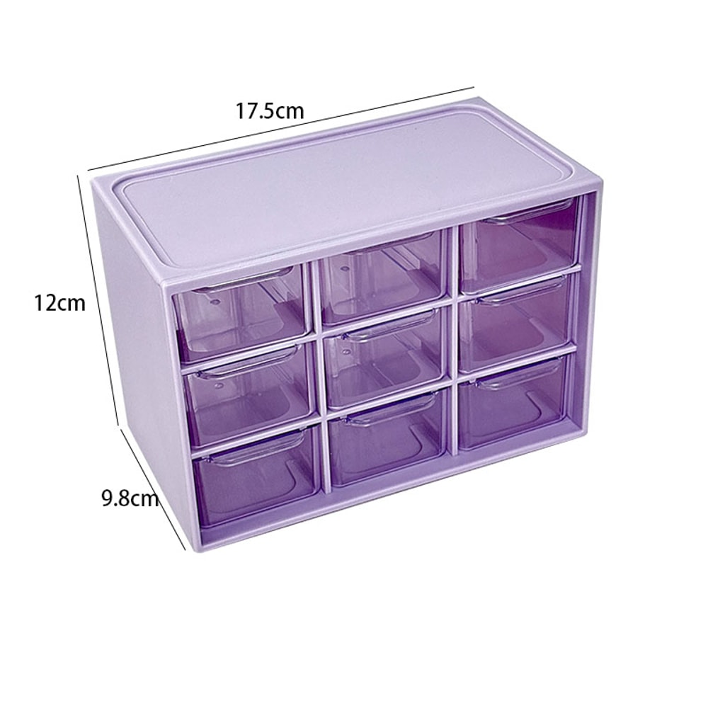 Portable Storage Box For Jewelry Cosmetics Desk Drawer Organizer Box Dustproof MultiGrid Desktop Or 9