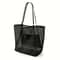 Durable Polyester Woven Shoulder Bag, Women's Large Capacity Beach Tote Bag for Travel, Shopping, Open Top Tote