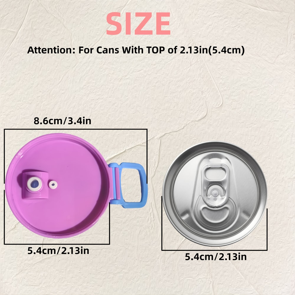 Reusable Soft Drink Can Lid Four Color Options Straw Included Perfect For Beverages And Juices 1