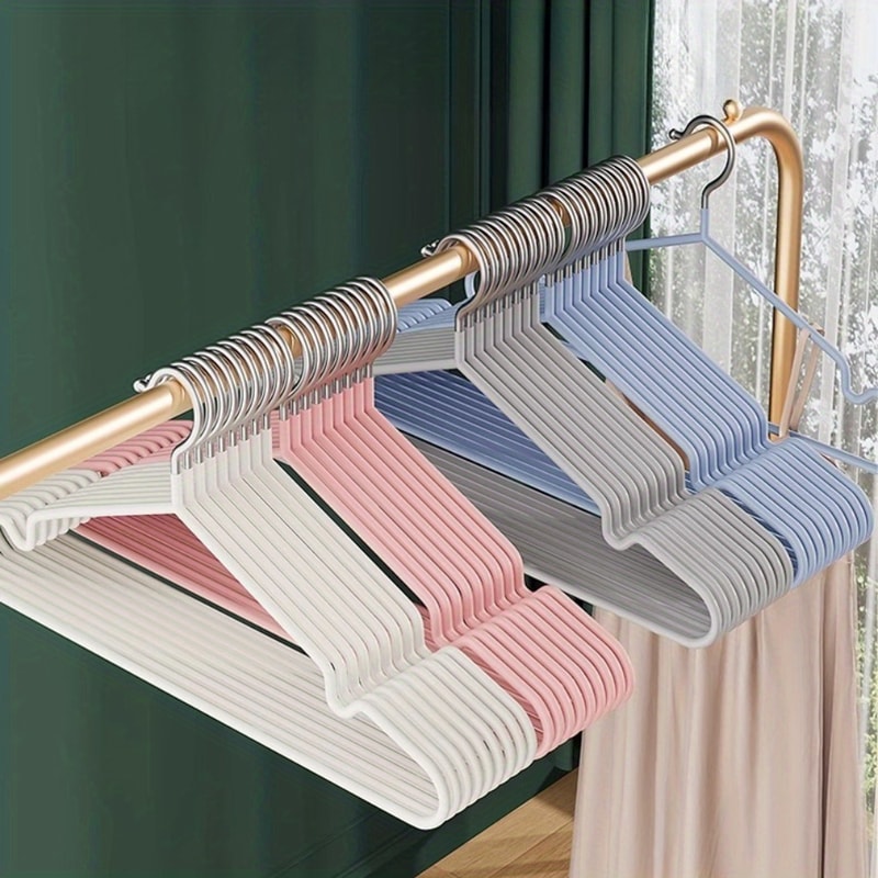 Heavy Duty AntiSlip Metal Clothes Hangers Space Saving For Closet Garage Boutique Home Use 2