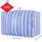 Portable Moving Bag Largecapacity Car Travel Storage Duffel Thickened Blue And White Quilt Bag 5