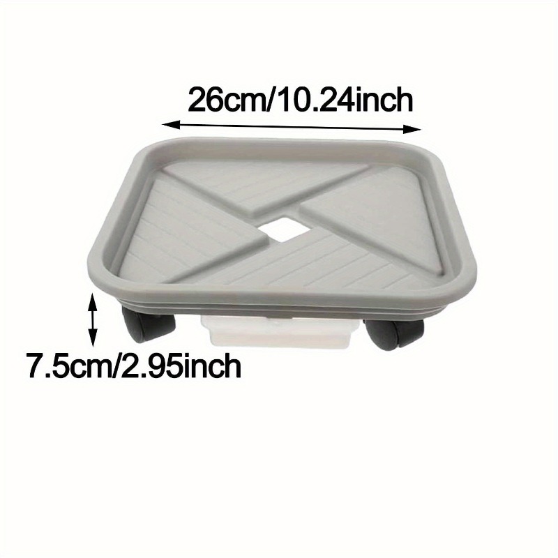 Wheeled Garden Rolling Plant Rack Four Wheels Drainage Tray For Square Pots 6