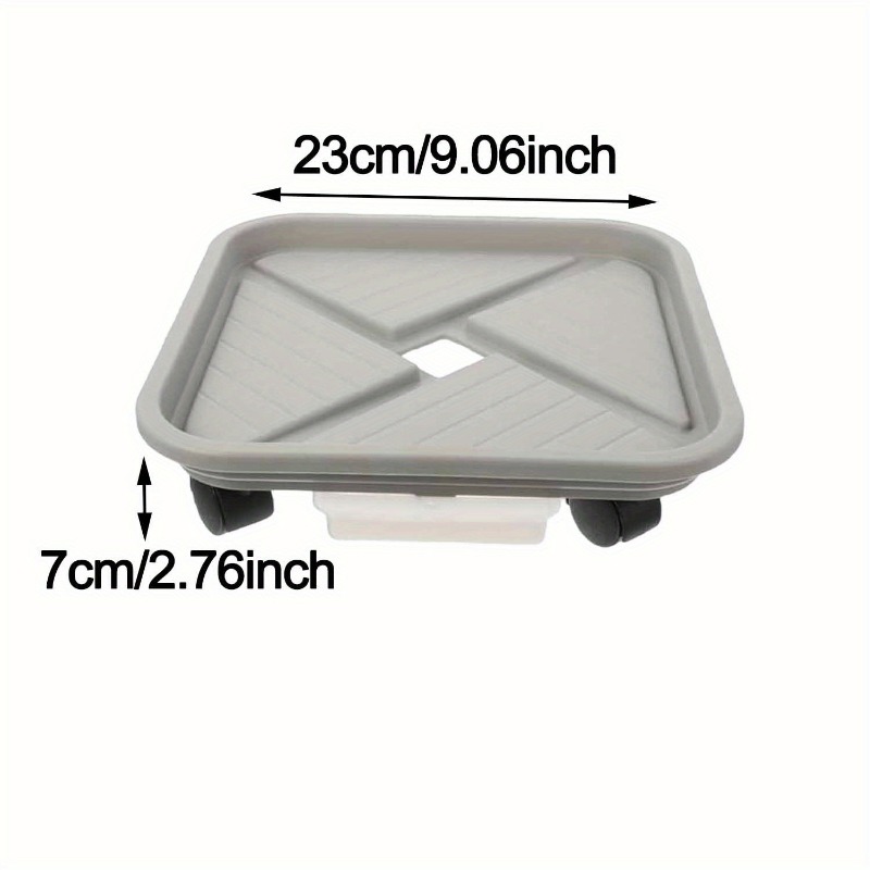 Wheeled Garden Rolling Plant Rack Four Wheels Drainage Tray For Square Pots 5