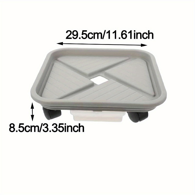 Wheeled Garden Rolling Plant Rack Four Wheels Drainage Tray For Square Pots 7