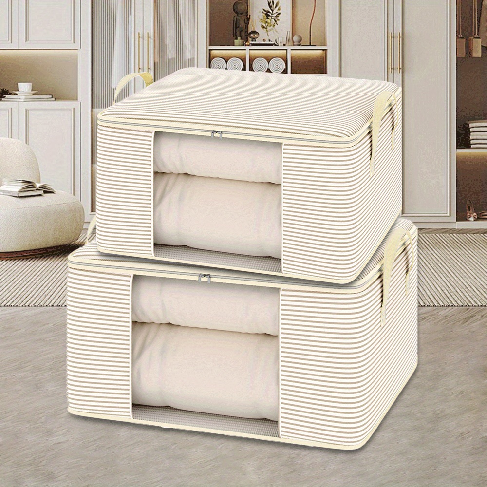 Thickened Zipper Organizer Large Capacity Storage Bag Foldable Dustproof Quilt Clothes Storage Bag 0