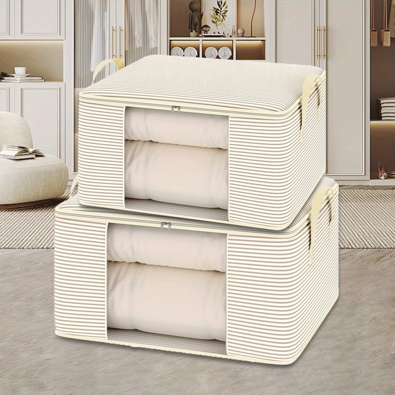 Thickened Zipper Organizer Large Capacity Storage Bag Foldable Dustproof Quilt Clothes Storage Bag 0