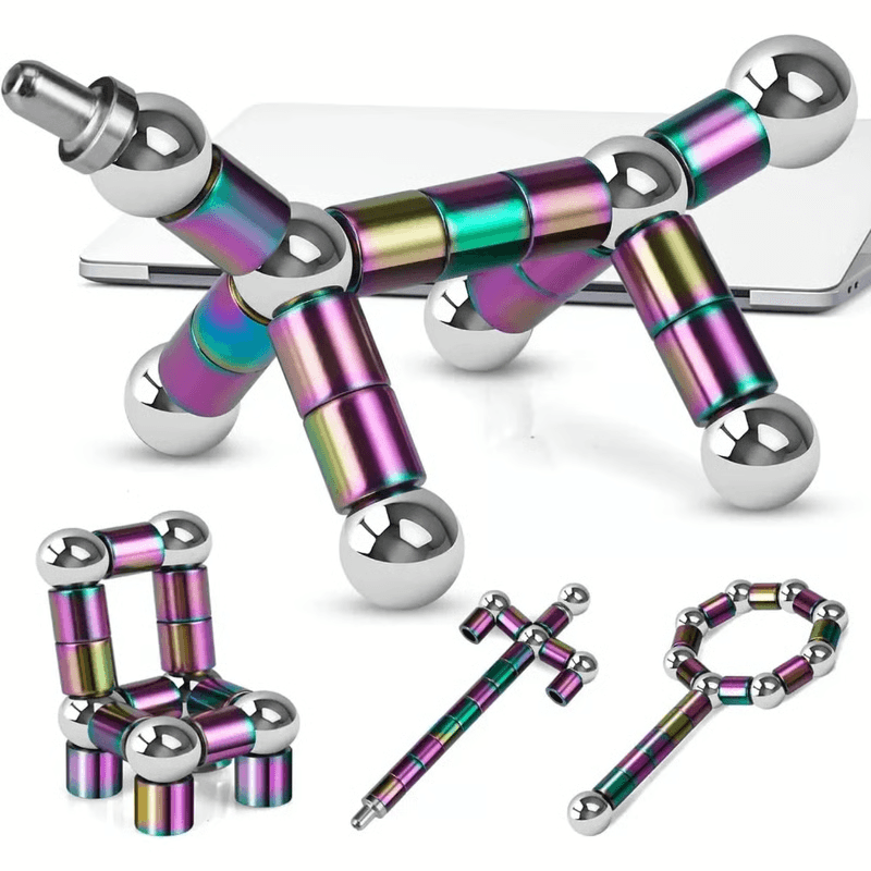 portable fidget tool with magnetic parts