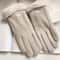 Plush Lining Touchscreen Gloves Comfortable Beige Thick And Warm Winter Protection For Outdoor Leis 5