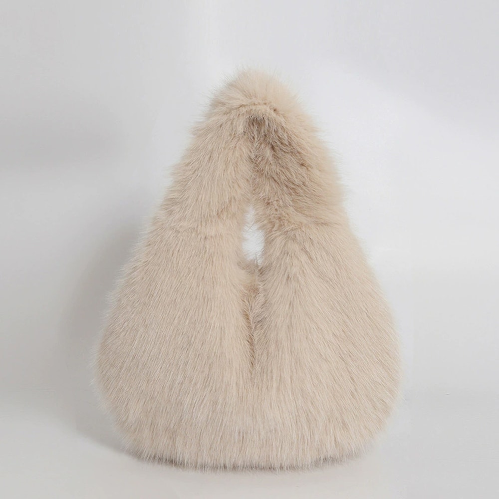 Designer Furry Purse And Handbags Small Hobo Handle Bags For Women Shoulder Bags Fashionable Cute F 7