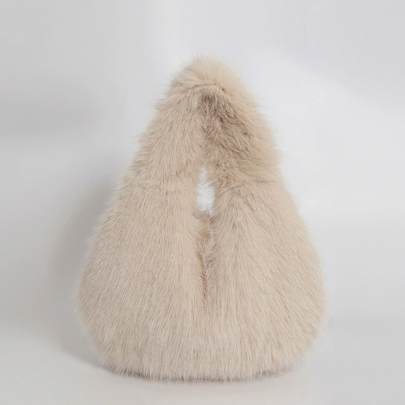 Designer Furry Purse And Handbags Small Hobo Handle Bags For Women Shoulder Bags Fashionable Cute F 7