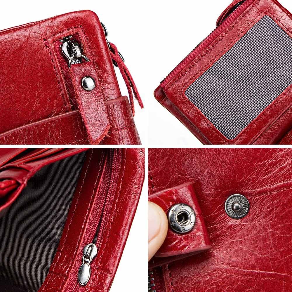 High Quality Small Female Clutch, Genuine Leather Women Wallet for Coin and Card, Fashion Ladies Walet Luxury Brand