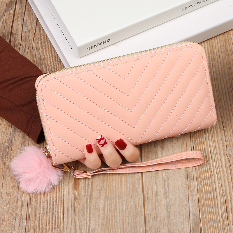 Fashion Card Holder Small Purse Korean Womens Long Wallet Hollow Leaf Zipper Clutch Bag 0