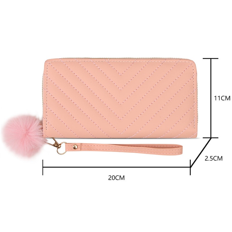 Fashion Card Holder Small Purse Korean Womens Long Wallet Hollow Leaf Zipper Clutch Bag 1