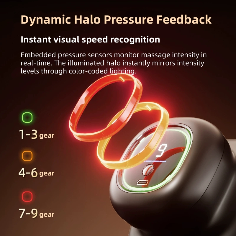 Electric 4Heads Fascia Gun Professional Deep Tissue Body Massager For Myofascial Release Portable M