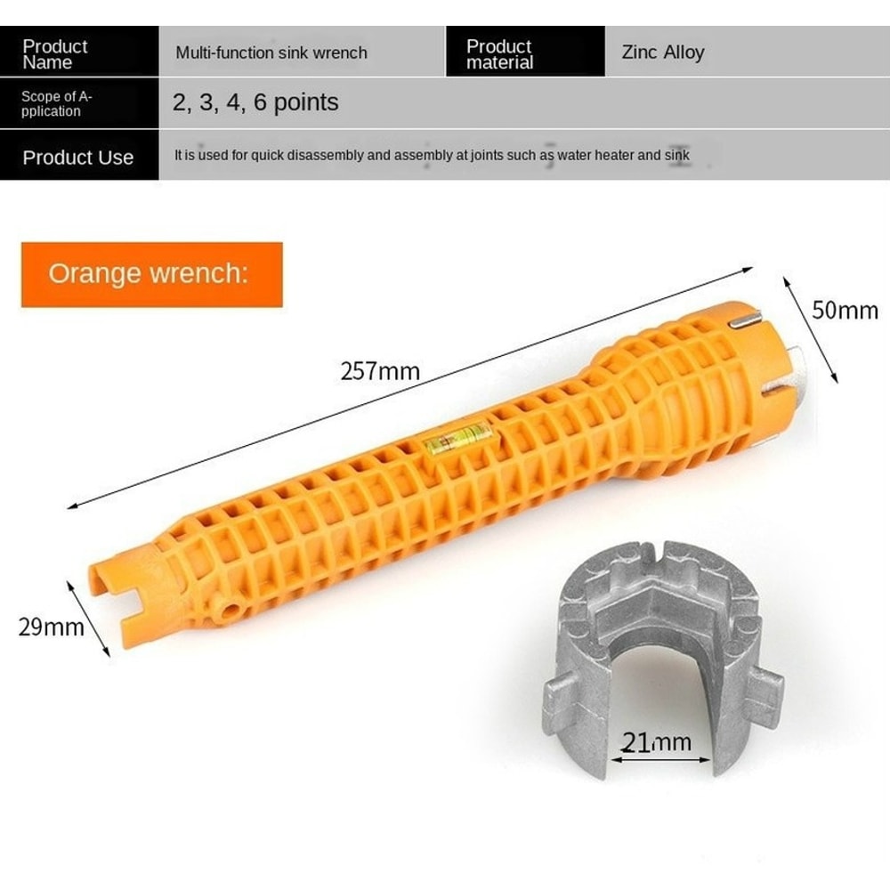 Sanitary Wrench Installation Tool, Multi-Functional Faucet Pipe Sink Disassembly Tool
