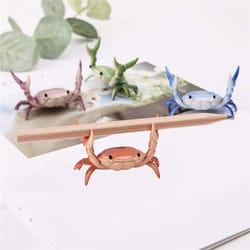 cute crab pen holder, weightlifting crabs penholder, japanese creative stationery rack for gifts