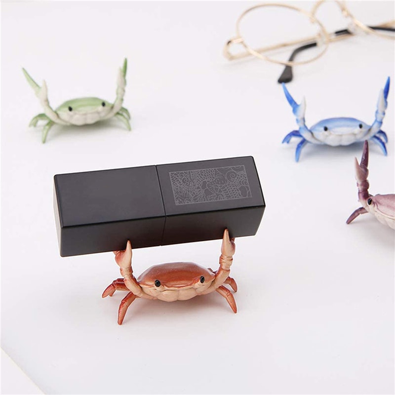 Cute Crab Pen Holder, Weightlifting Crabs Penholder, Japanese Creative Stationery Rack for Gifts