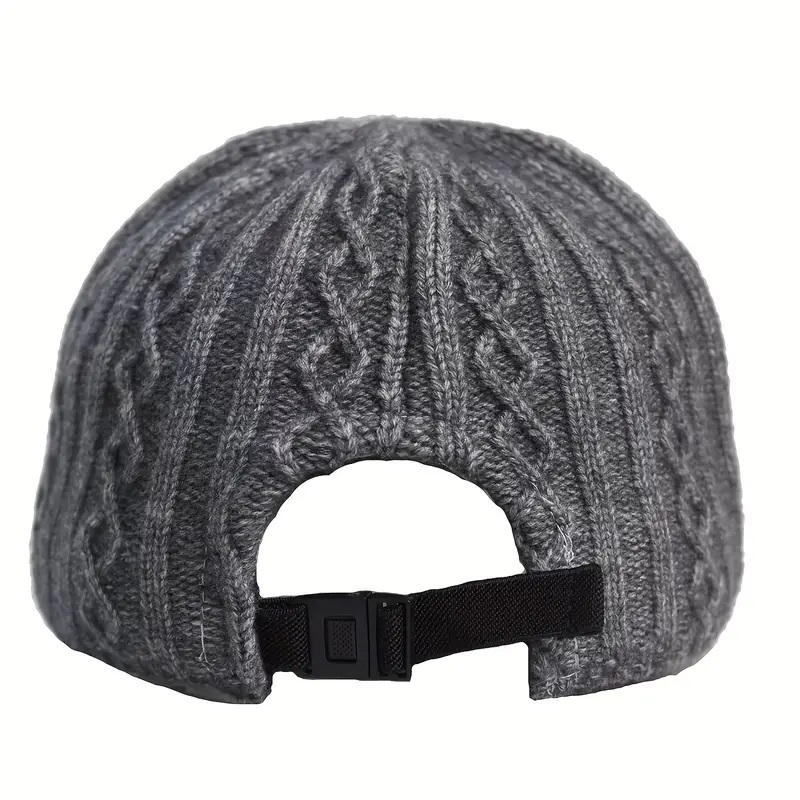 Autumn/Winter Fashion Peaked Hat, Trendy Knitted Baseball Cap For Men And Women, Versatile and Warm Headwear