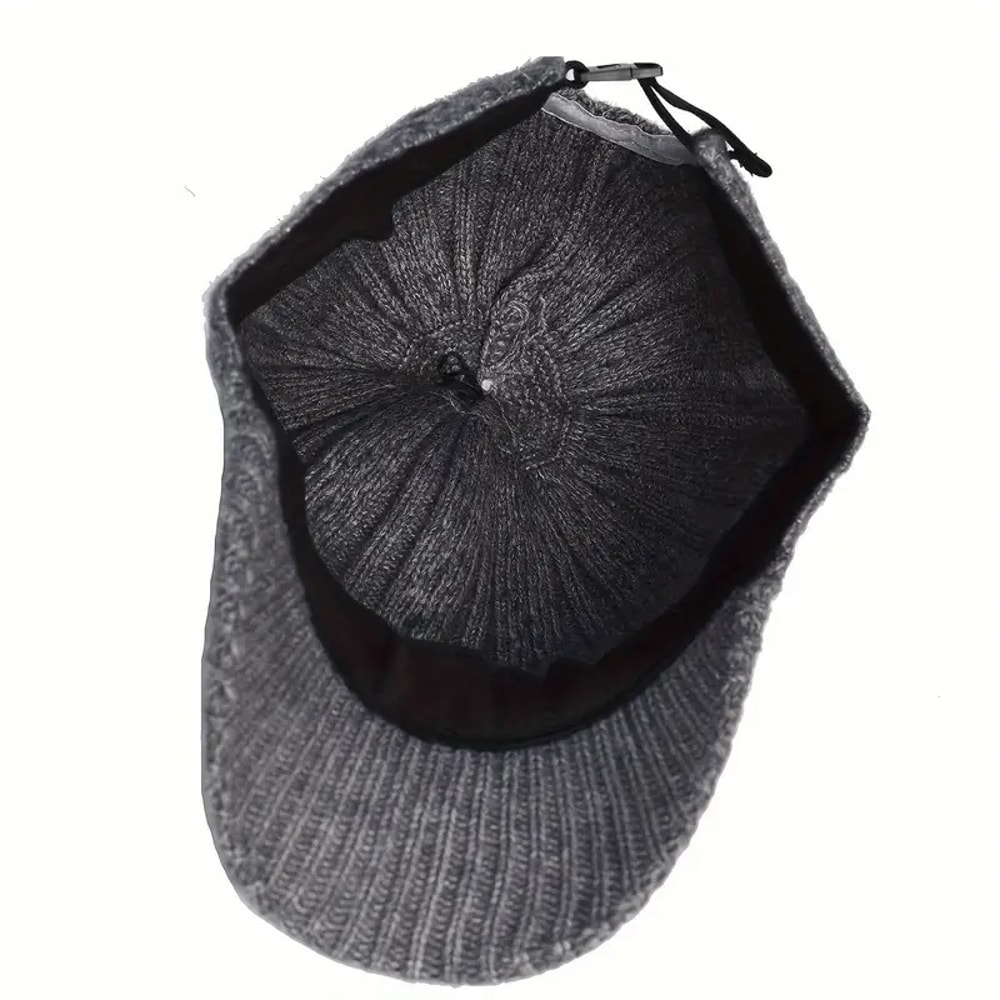 Autumn/Winter Fashion Peaked Hat, Trendy Knitted Baseball Cap For Men And Women, Versatile and Warm Headwear