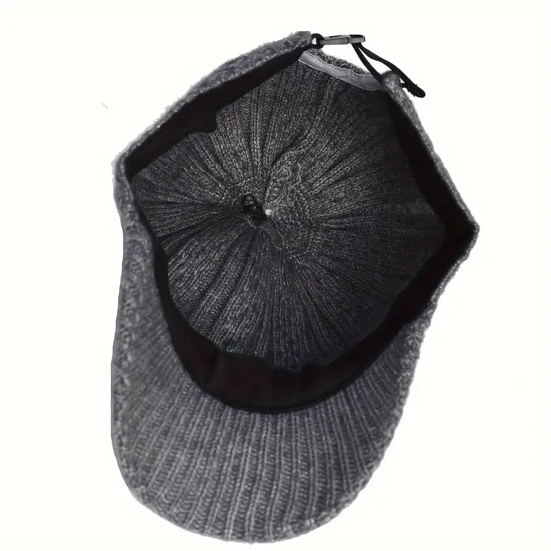 Autumn/Winter Fashion Peaked Hat, Trendy Knitted Baseball Cap For Men And Women, Versatile and Warm Headwear