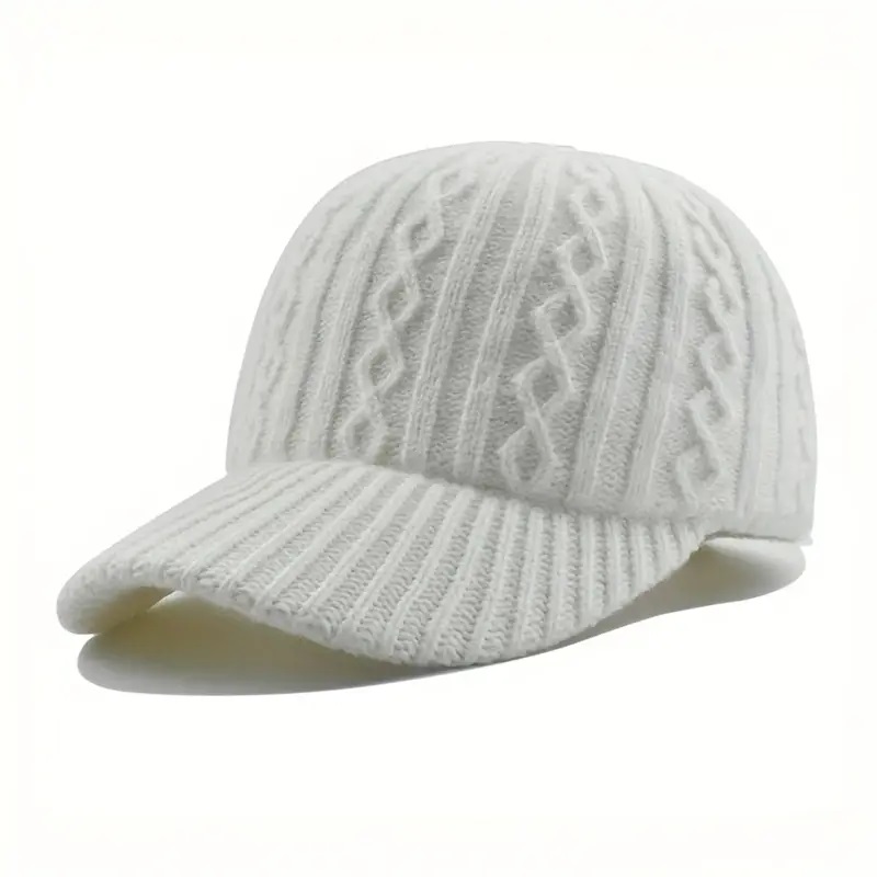 Autumn/Winter Fashion Peaked Hat, Trendy Knitted Baseball Cap For Men And Women, Versatile and Warm Headwear