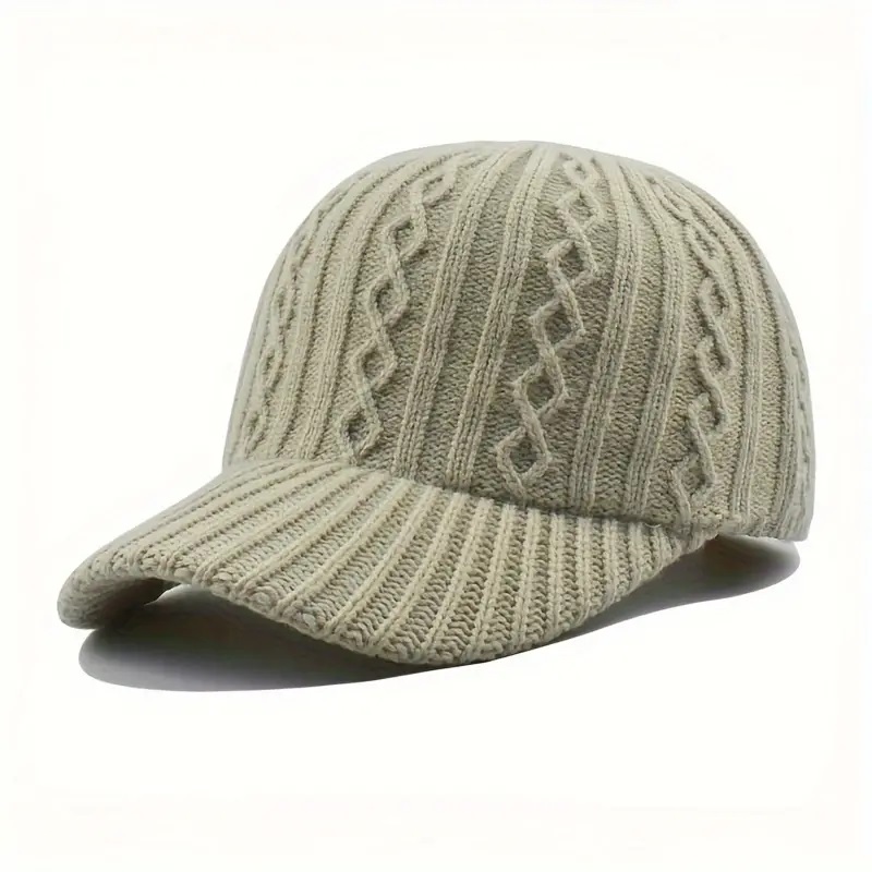Autumn/Winter Fashion Peaked Hat, Trendy Knitted Baseball Cap For Men And Women, Versatile and Warm Headwear