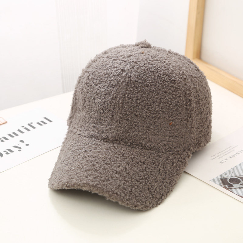 Plush Baseball Caps Spring Autumn Winter Baseball Cap Women Tide Warm Lamb Wool Hats 6
