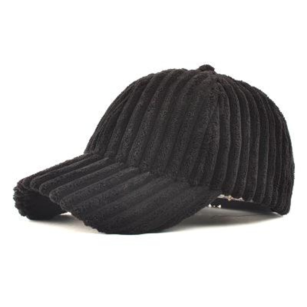 Female Hip Hop Cap, Corduroy Winter Hats for Women, Autumn Winter Baseball Cap