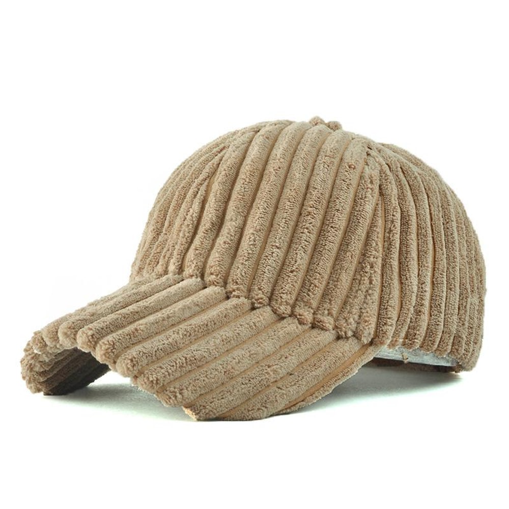 Female Hip Hop Cap, Corduroy Winter Hats for Women, Autumn Winter Baseball Cap