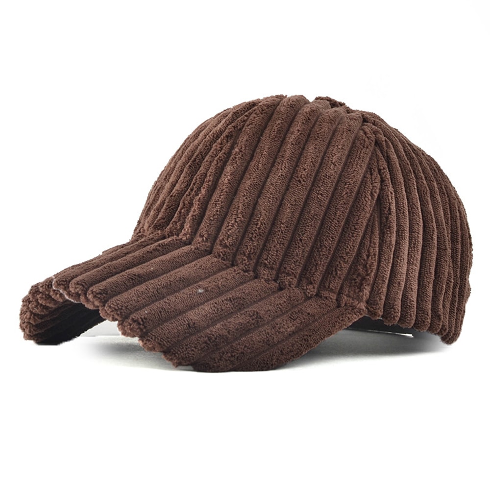 Female Hip Hop Cap, Corduroy Winter Hats for Women, Autumn Winter Baseball Cap