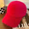 Korean Warm Rabbit Hair Baseball Cap Women Autumn Winter Solid Color Plush Duck Bill Hat 5