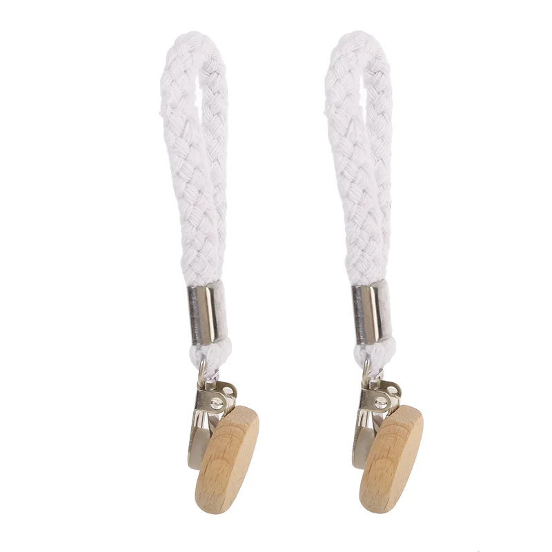 Beech Wood Round Head Storage Multi Functional Non Perforated Kitchen Towel Clip Woven Rope Bathroo 7