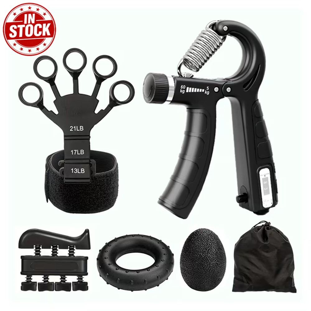 Finger Trainer Set Grip Strength Enhancer Hand Grip Trainer Muscle Ring Stretcher 0