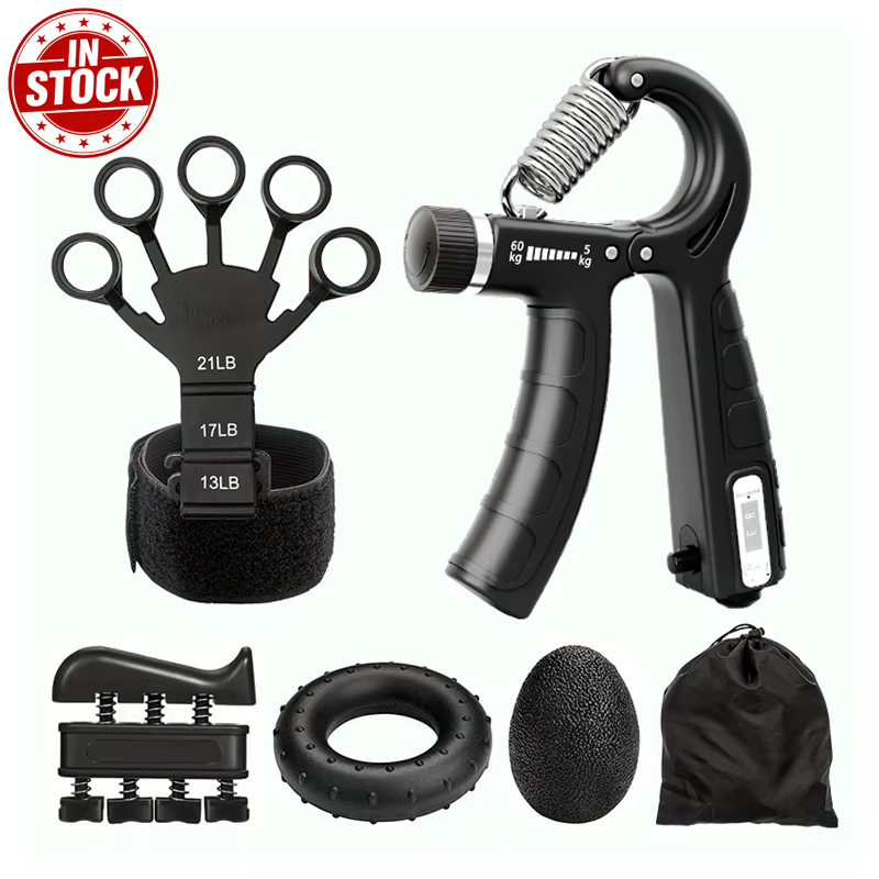 Finger Trainer Set Grip Strength Enhancer Hand Grip Trainer Muscle Ring Stretcher 0