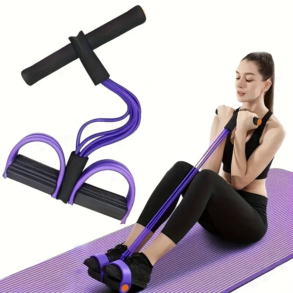 MultiFunctional Elastic Yoga Pull Rope 6Tube Resistance Band For Arms Legs Abs Waist Durable Latex 0