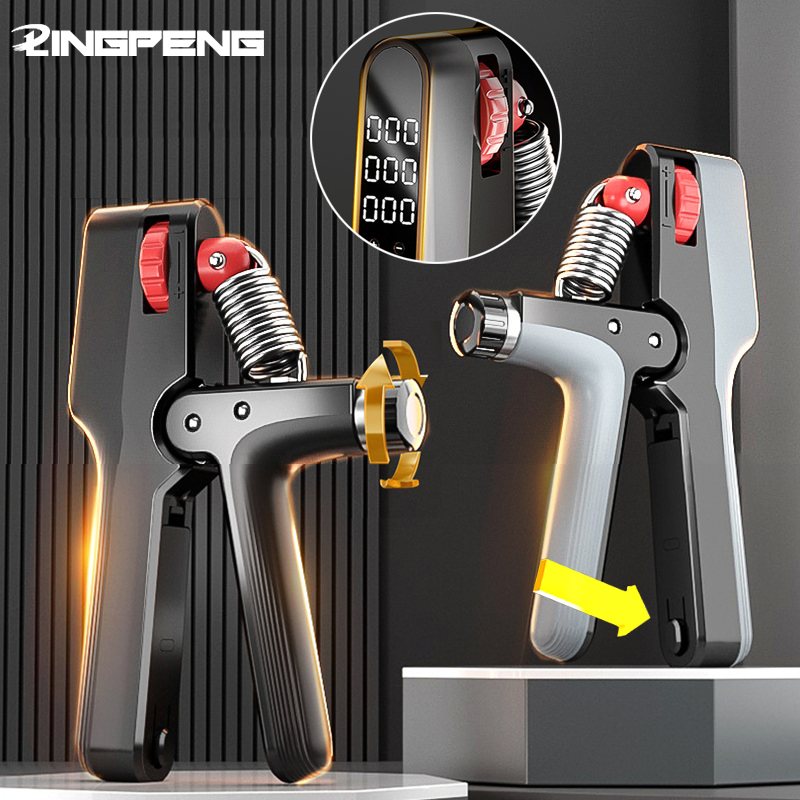 Adjustable Weight Fitness Hand Strength Trainer, Electronic Counting Grip Strength Device
