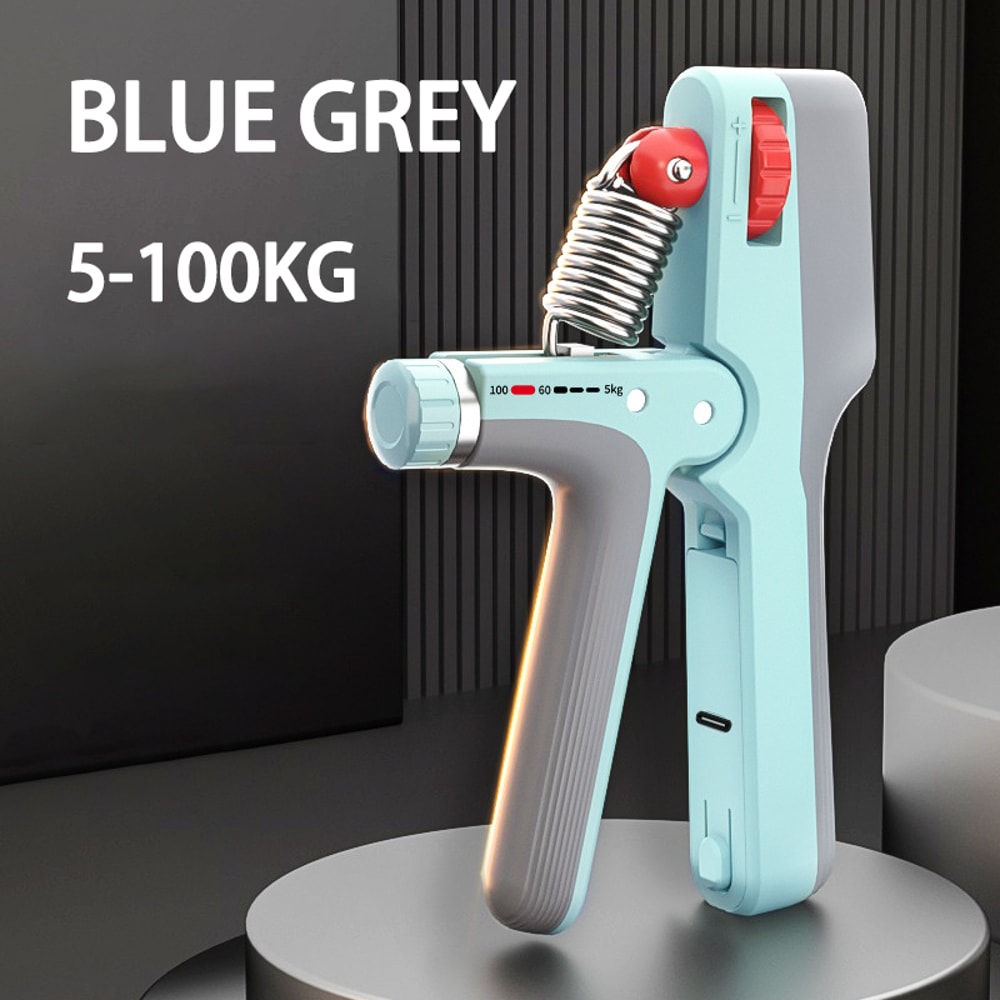 Adjustable Weight Fitness Hand Strength Trainer, Electronic Counting Grip Strength Device